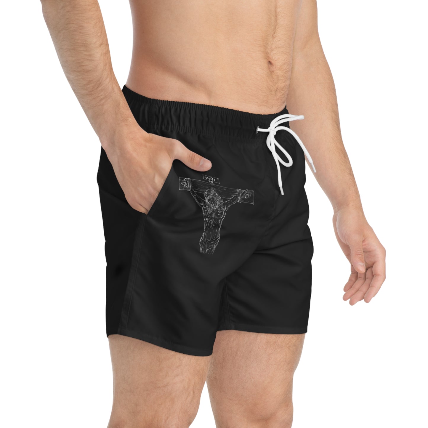 Men’s “Christ on the cross” black trunks/shorts