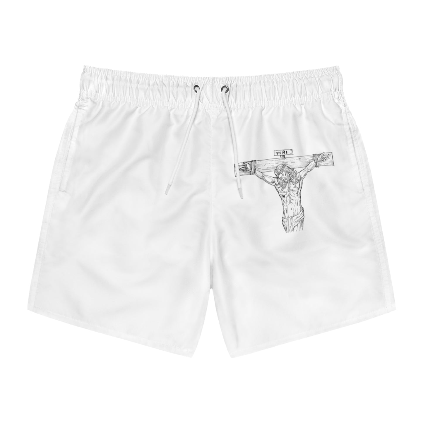 Men’s “Christ on the cross” white trunks/shorts